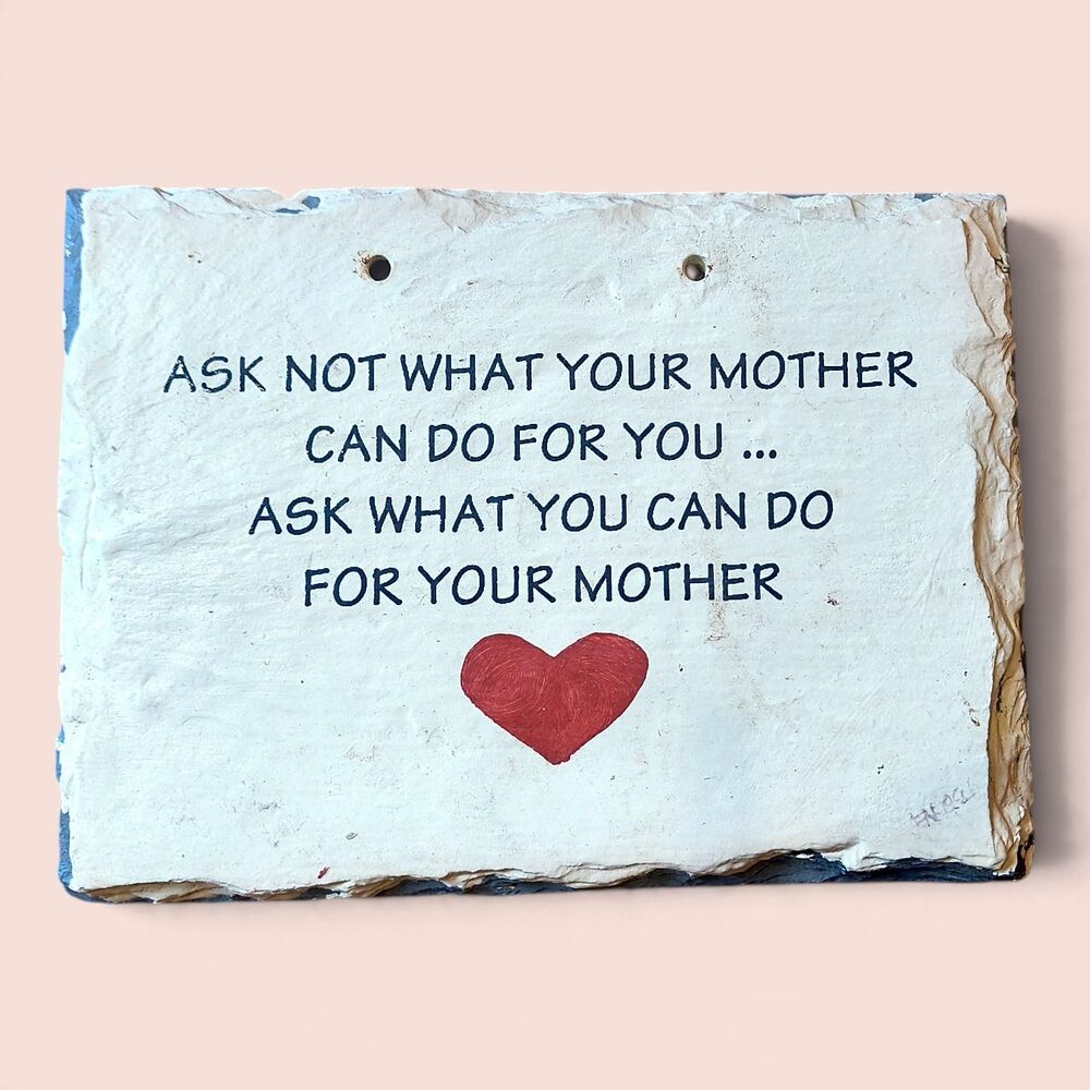 Set of 2 Mothers Day Wall Signs - Vintage Slate Plaque & Box Sign